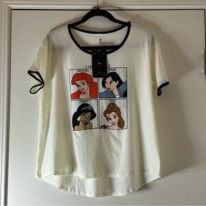 Disney Princess Graphic Tee - Cream and Black
